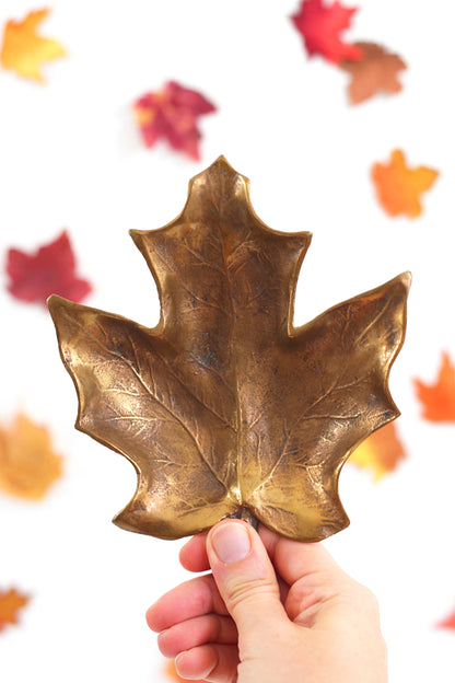 SOLD - Vintage Bronze Leaf by Sculptor Robert Graham