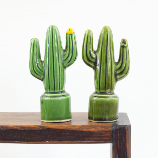 SOLD - Vintage Cactus Salt and Pepper Shakers