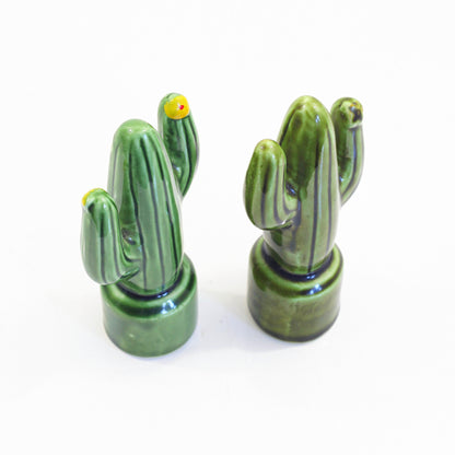 SOLD - Vintage Cactus Salt and Pepper Shakers