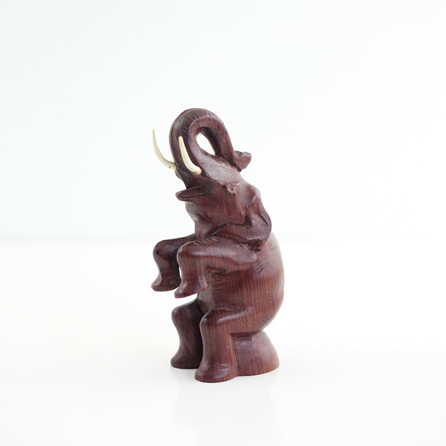 SOLD - Vintage Carved Wood Elephant Figurine