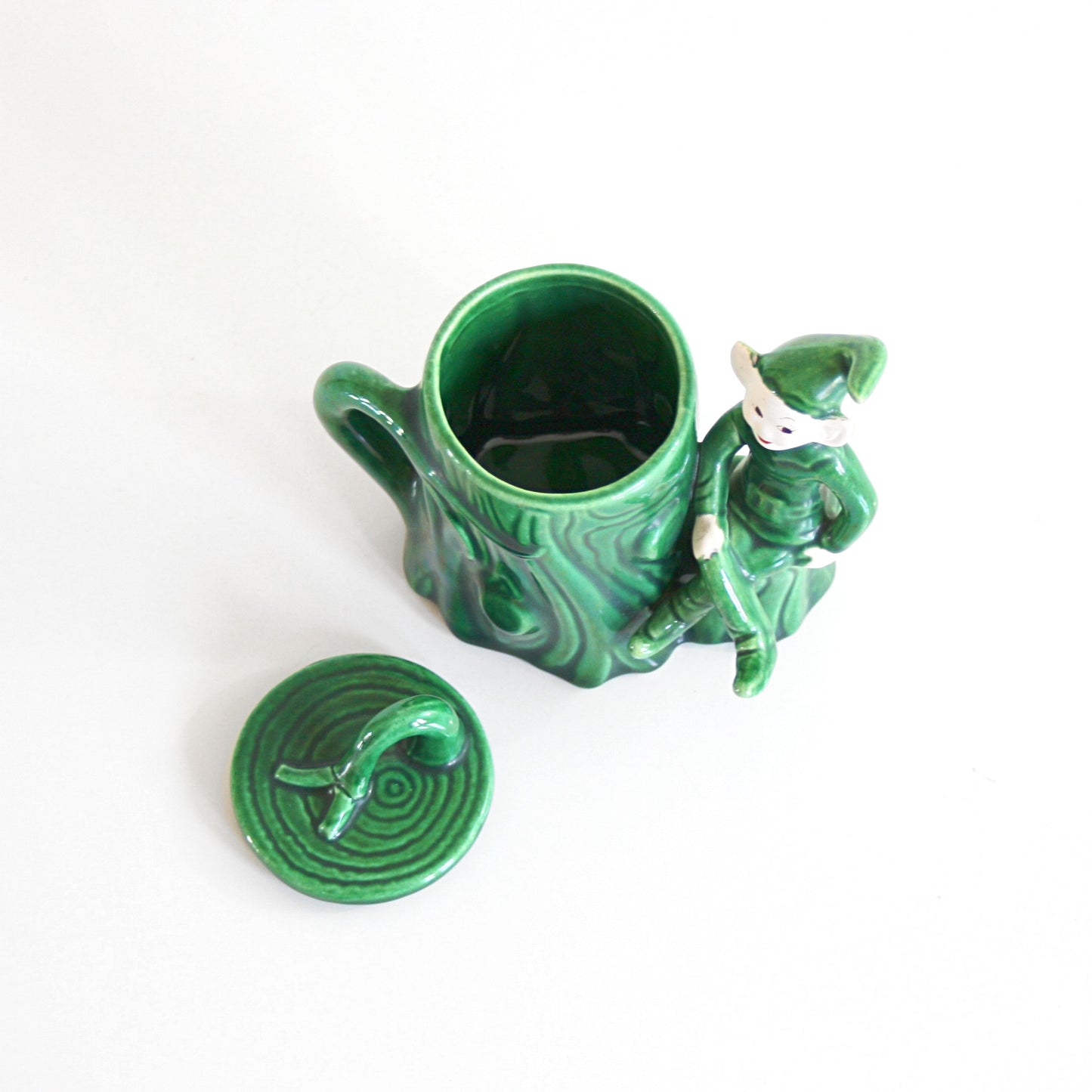 SOLD - Vintage Treasure Craft Elf Sugar Bowl / Vintage Pixie Jar