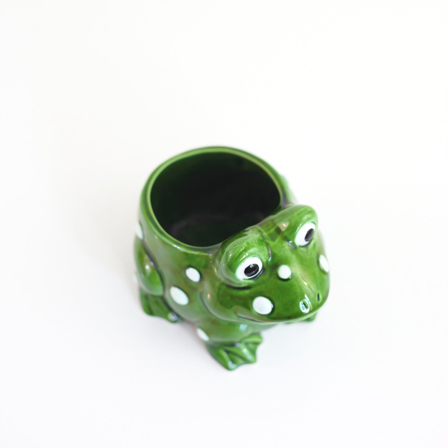 SOLD - Vintage Ceramic Frog Planter