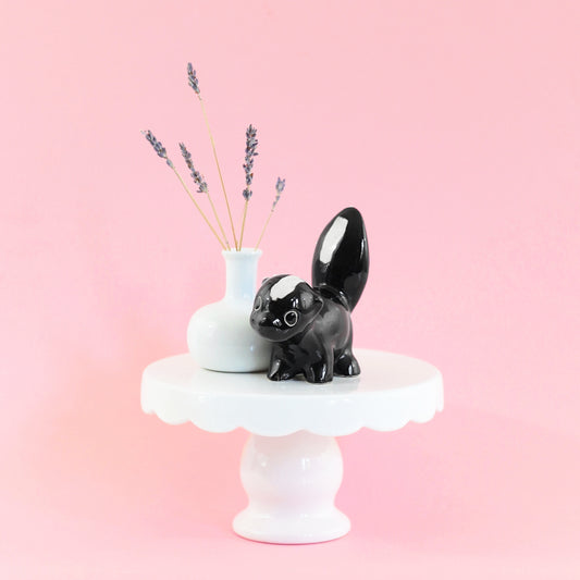 SOLD - Mid Century Ceramic Skunk Figurine
