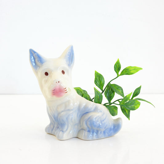 SOLD - Vintage Ceramic Dog Planter