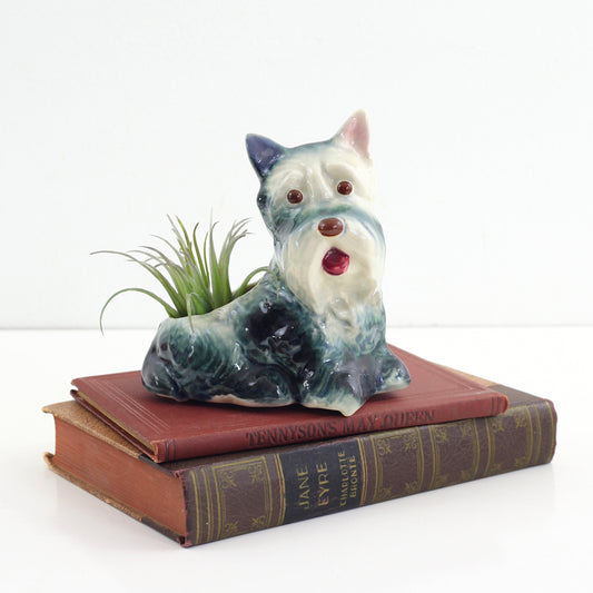 SOLD - Vintage Ceramic Dog Planter