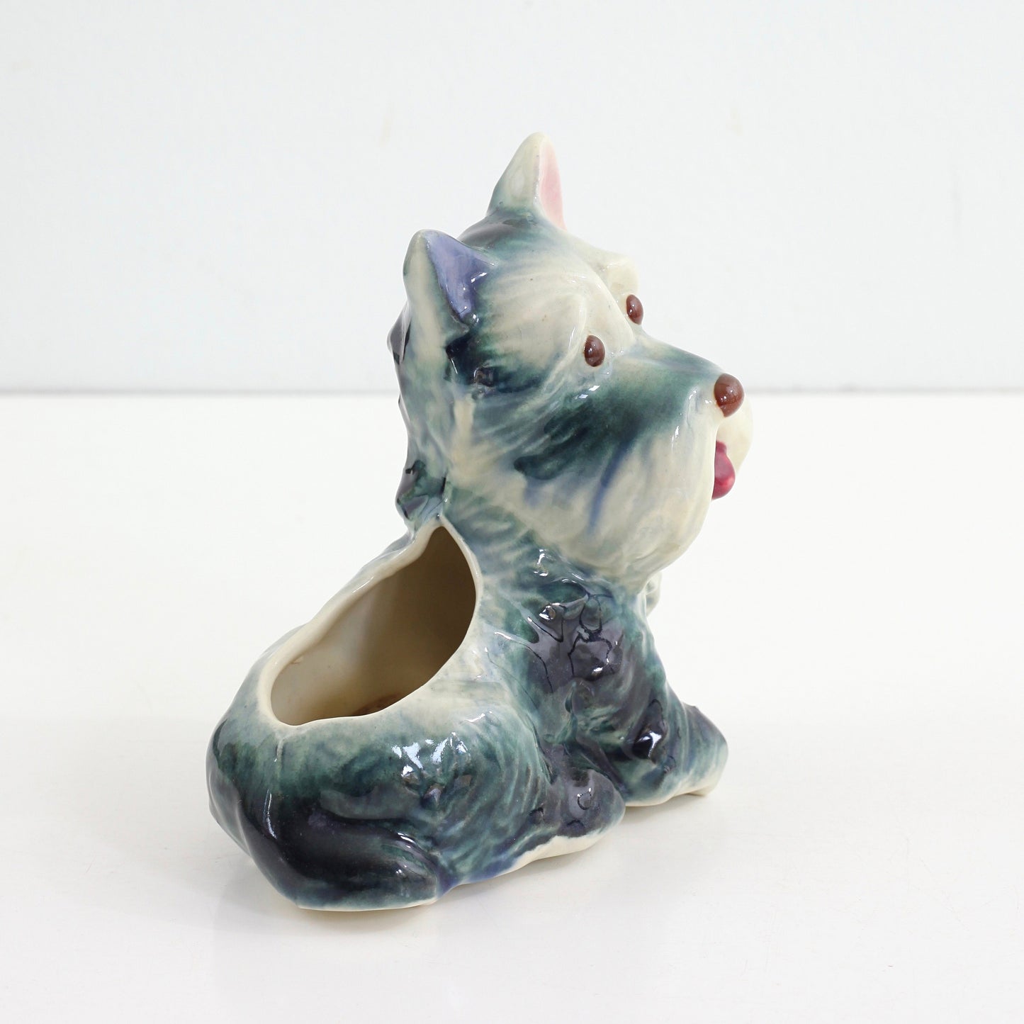 SOLD - Vintage Ceramic Dog Planter