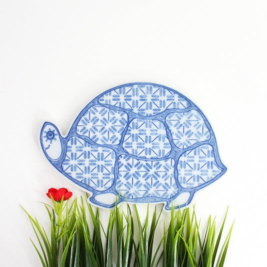 SOLD - Vintage Ceramic Turtle Trivet or Wall Hanging