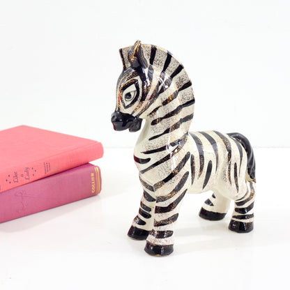 SOLD - Mid Century Ceramic Zebra