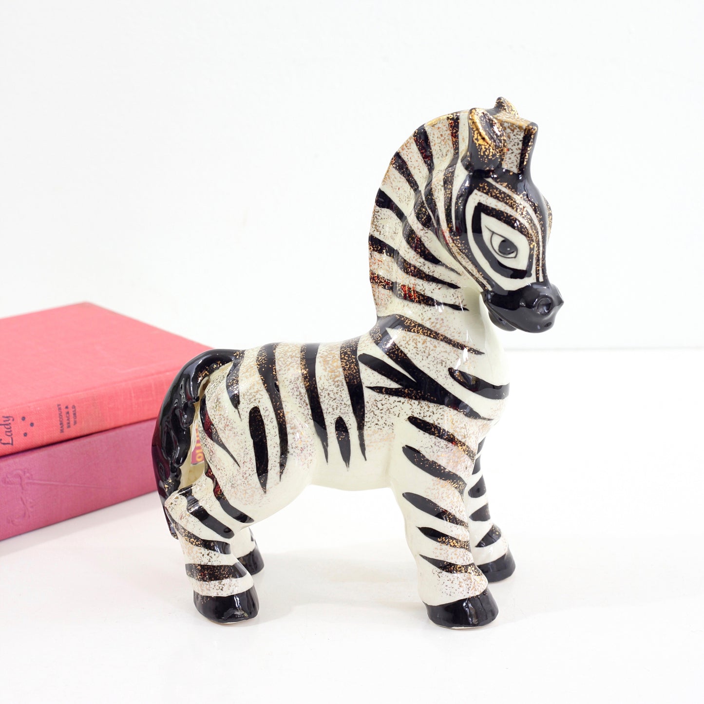 SOLD - Mid Century Ceramic Zebra