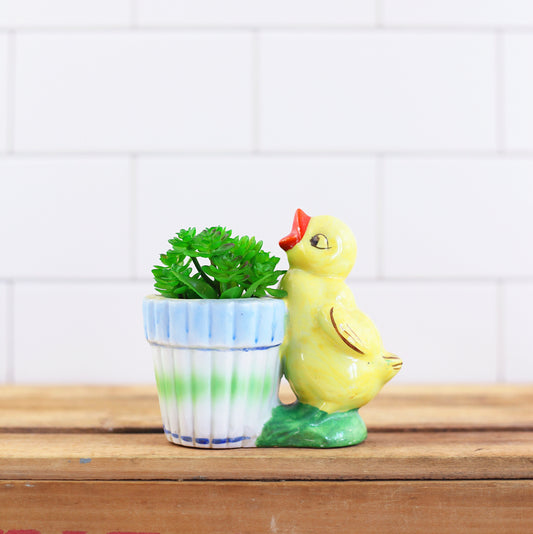 SOLD - Vintage 1950s Chick Planter from Japan