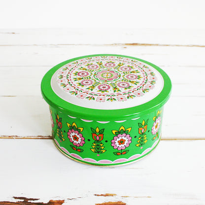 SOLD - Vintage Colorful 1960s Floral Tin from Brazil