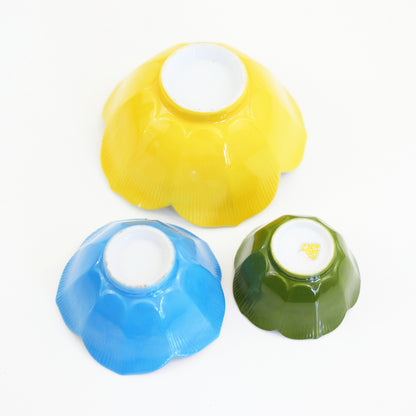 SOLD - Colorful Vintage Lotus Bowls