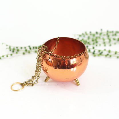 SOLD - Hanging Copper Planter by Coppercraft Guild