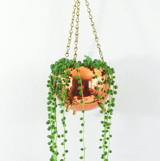 SOLD - Hanging Copper Planter by Coppercraft Guild
