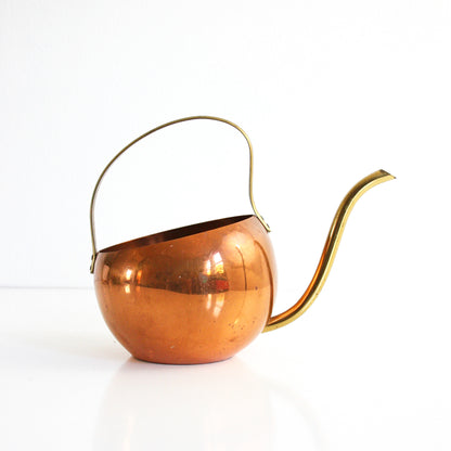 SOLD - Vintage Copper Watering Can by Coppercraft Guild / Mid Century Copper and Brass Watering Can