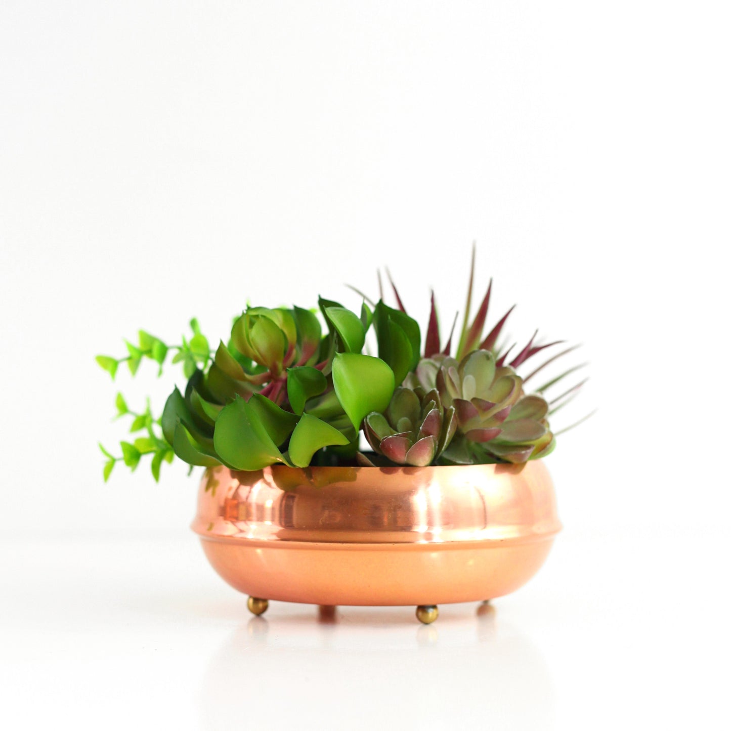 SOLD - Vintage Footed Copper Bowl by Coppercraft Guild