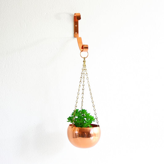 SOLD - Small Hanging Copper Planter by Coppercraft Guild