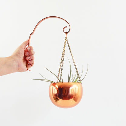 SOLD - Large Hanging Copper Planter by Coppercraft Guild