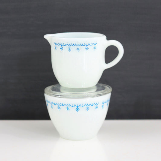 SOLD - Vintage Pyrex Garland Cream & Sugar Set