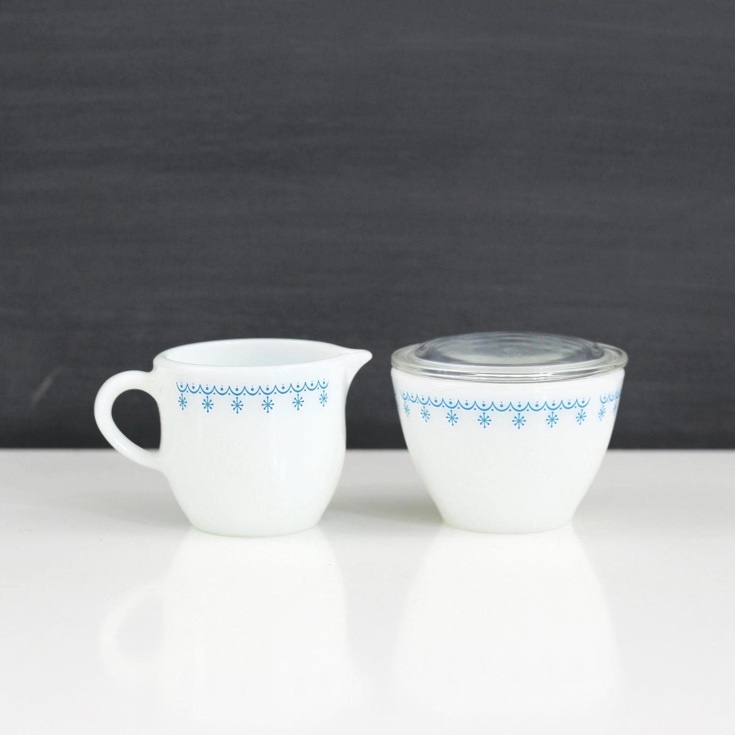 SOLD - Vintage Pyrex Garland Cream & Sugar Set