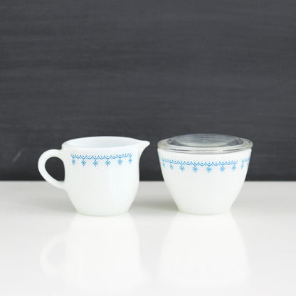 SOLD - Vintage Pyrex Garland Cream & Sugar Set