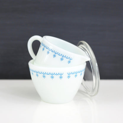 SOLD - Vintage Pyrex Garland Cream & Sugar Set