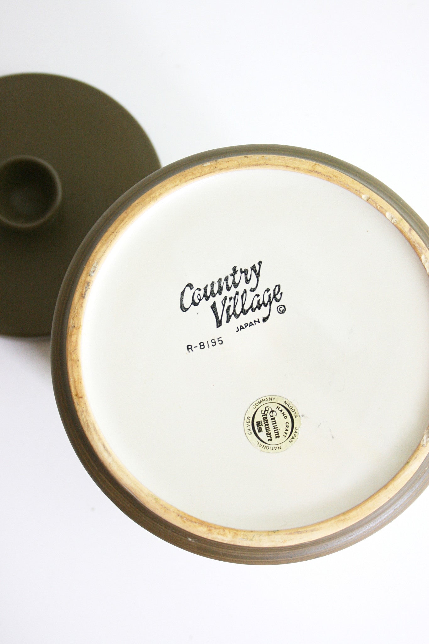 SOLD - Vintage Country Village Stoneware Canister Set / Vintage Houses Ceramic Canisters From Japan