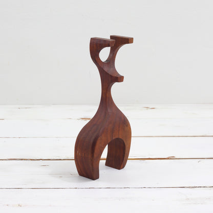 SOLD - Danish Modern Carved Wood Reindeer