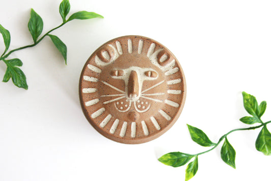 SOLD - Mid Century Modern David Stewart Lion Trinket Box / Lion's Valley Ceramic Jar