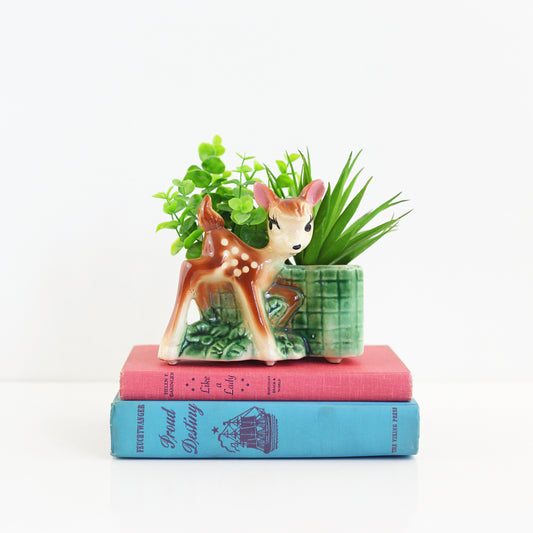 SOLD - Vintage 1950s Deer Planter