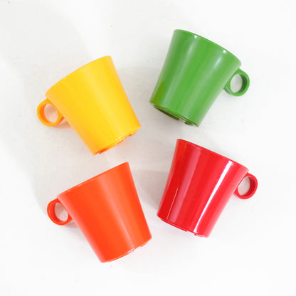 SOLD - Mid Century Deka Rainbow Stacking Mugs
