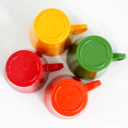 SOLD - Mid Century Deka Rainbow Stacking Mugs