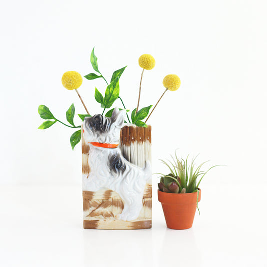 SOLD - Vintage Ceramic Dog Wall Pocket from Japan