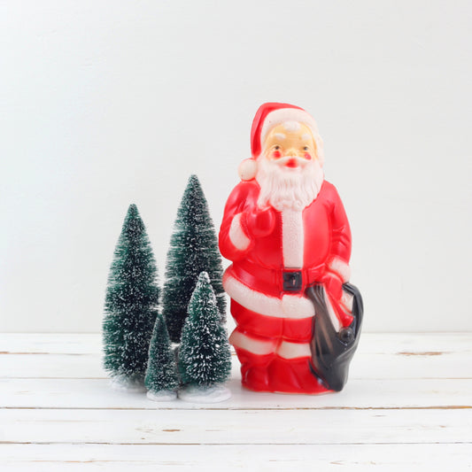 SOLD - Vintage 1960s Blow Mold Santa Claus Light