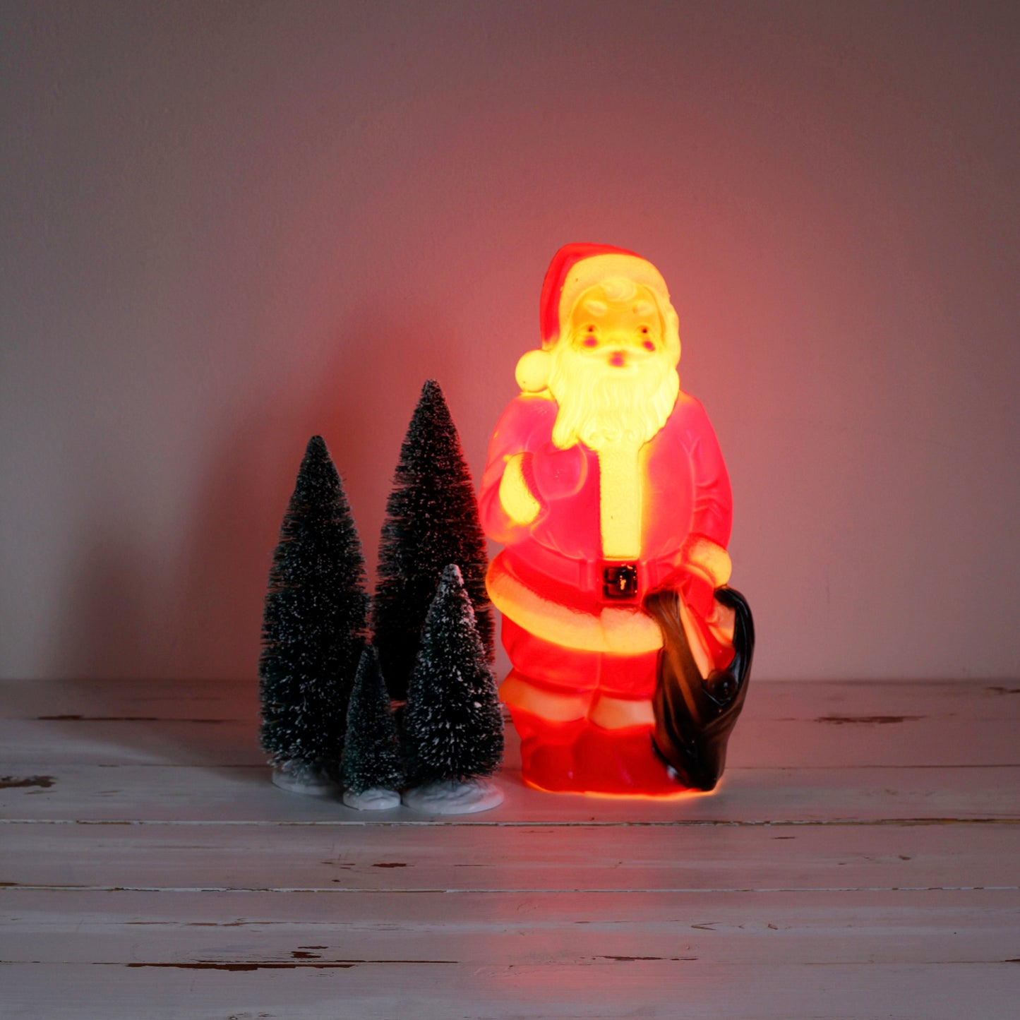 SOLD - Vintage 1960s Blow Mold Santa Claus Light