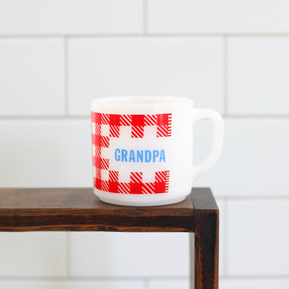 SOLD - Vintage Grandpa Milk Glass Mug