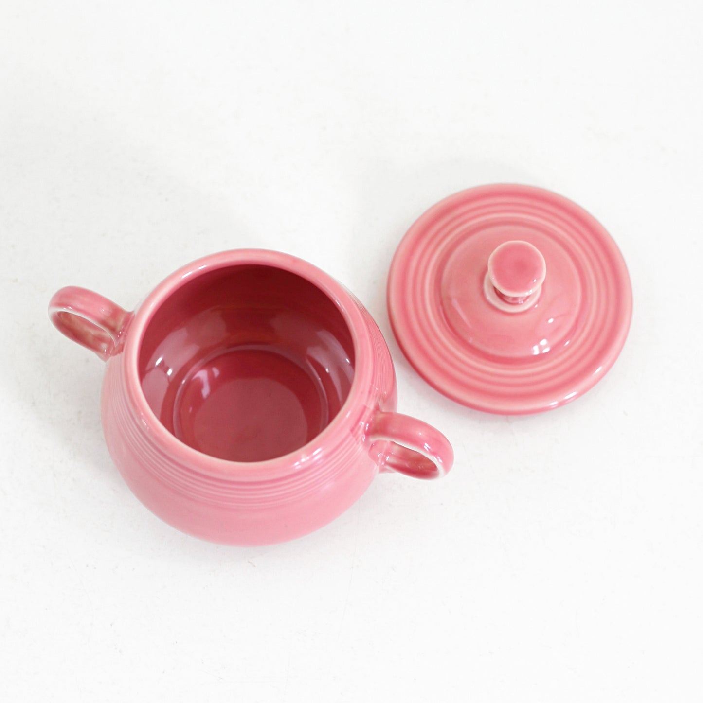 SOLD - Vintage Fiesta Pink Rose Cream & Sugar Set