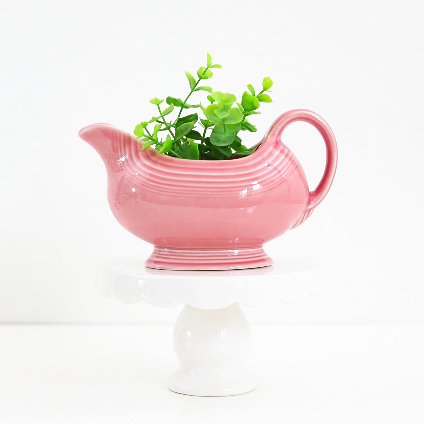 SOLD - Vintage Fiestaware Pink Rose Gravy Pitcher