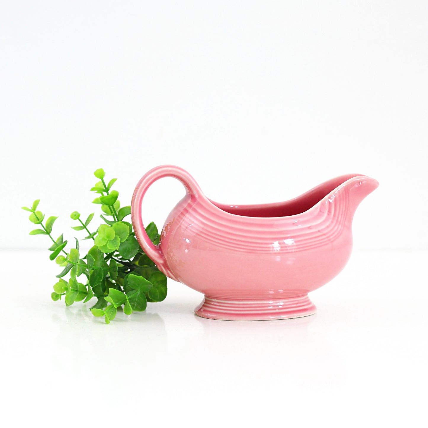 SOLD - Vintage Fiestaware Pink Rose Gravy Pitcher