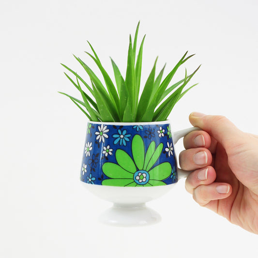 SOLD - Mid Century Flower Power Pedestal Mug
