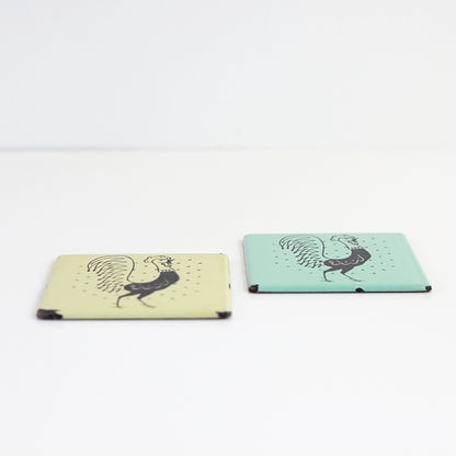 SOLD - 1950s Frigidaire 'Pot Rooster' Enamel Trivets