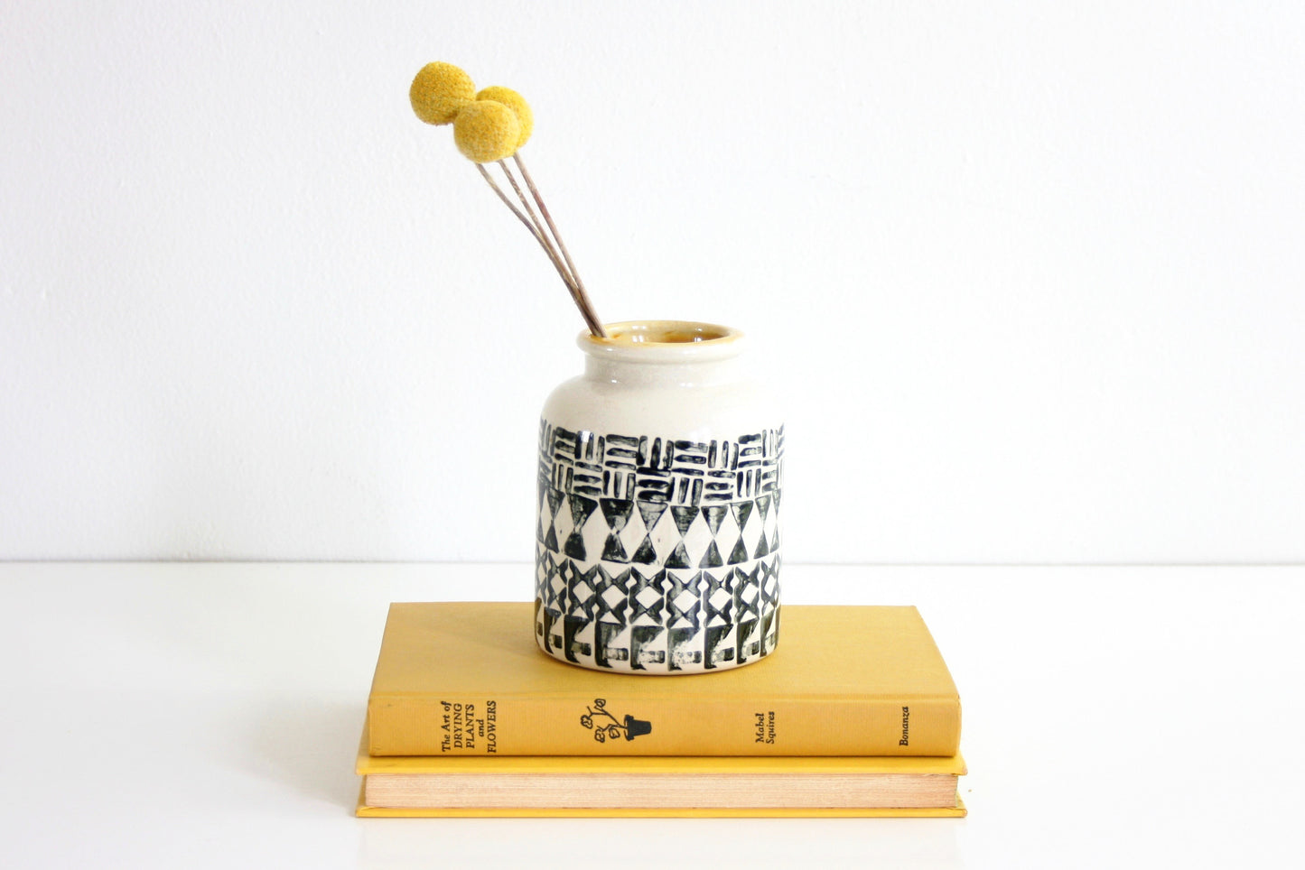 SOLD - Mid Century Modern Graphic Studio Pottery Vase