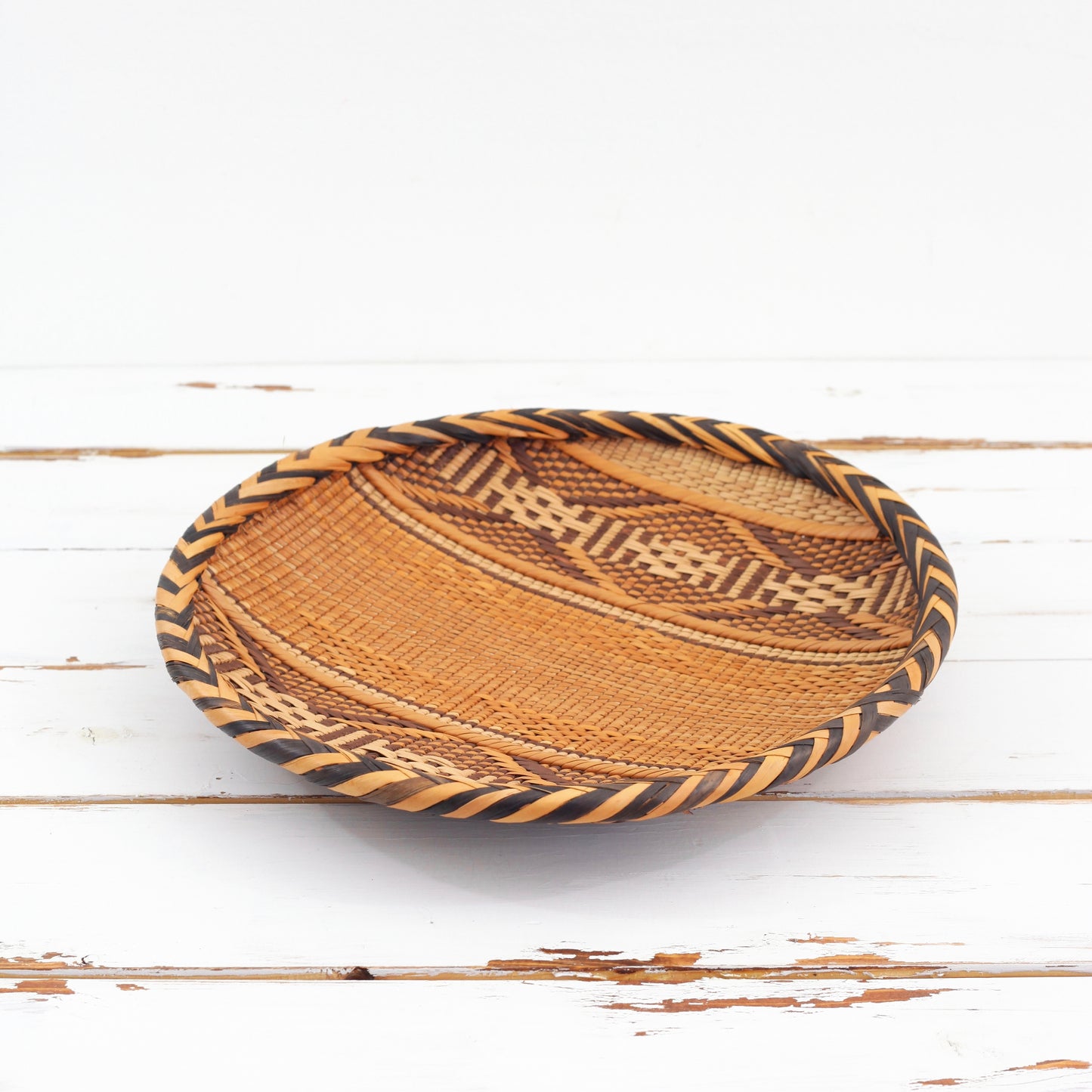 SOLD - Vintage Woven Basket Tray