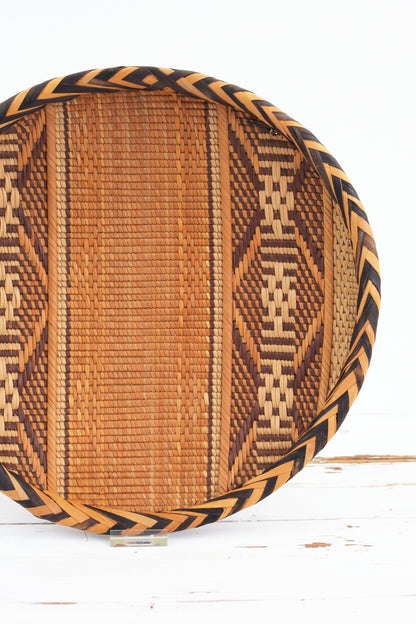 SOLD - Vintage Woven Basket Tray