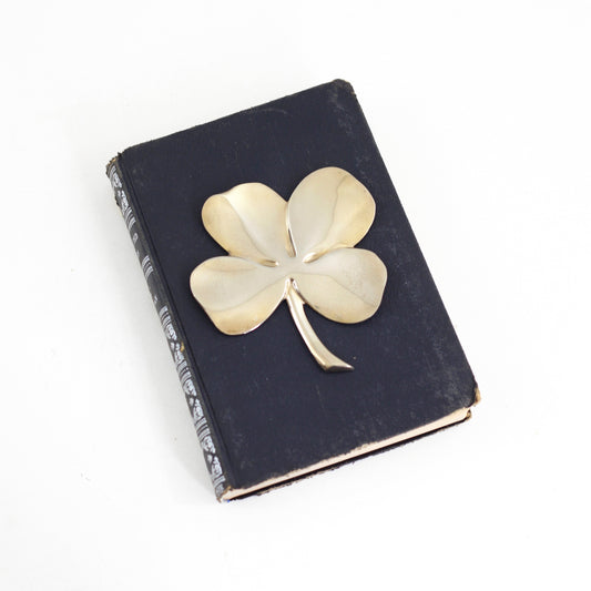 SOLD - Vintage 24 Karat Gold Plated Four Leaf Clover by Gerity