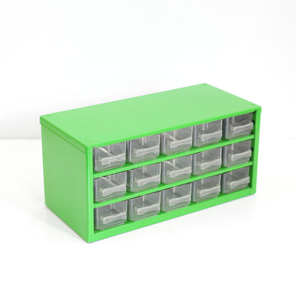 SOLD - Vintage Green Industrial Metal Organizer from Denmark