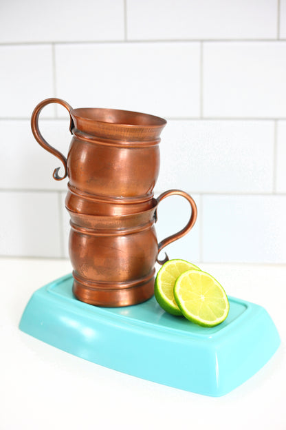 SOLD - Vintage Copper Moscow Mule Mugs