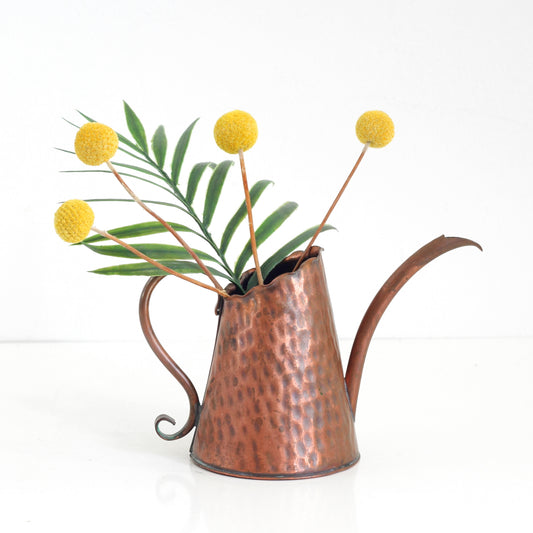 SOLD - Vintage Hammered Copper Watering Can