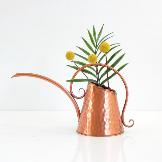 SOLD - Vintage Hammered Copper Watering Can