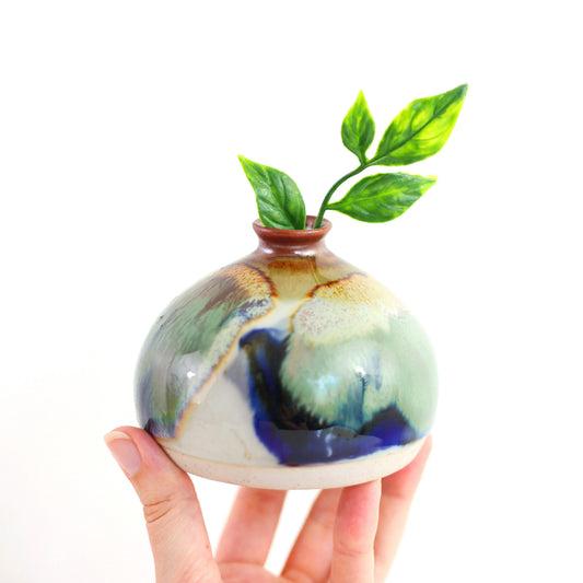 SOLD - Studio Pottery Drip Glaze Vase